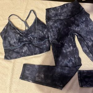 Blue Tie dye Gymshark sports bra size M
